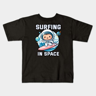 Surfing in Space - Play with Astroo Kids T-Shirt